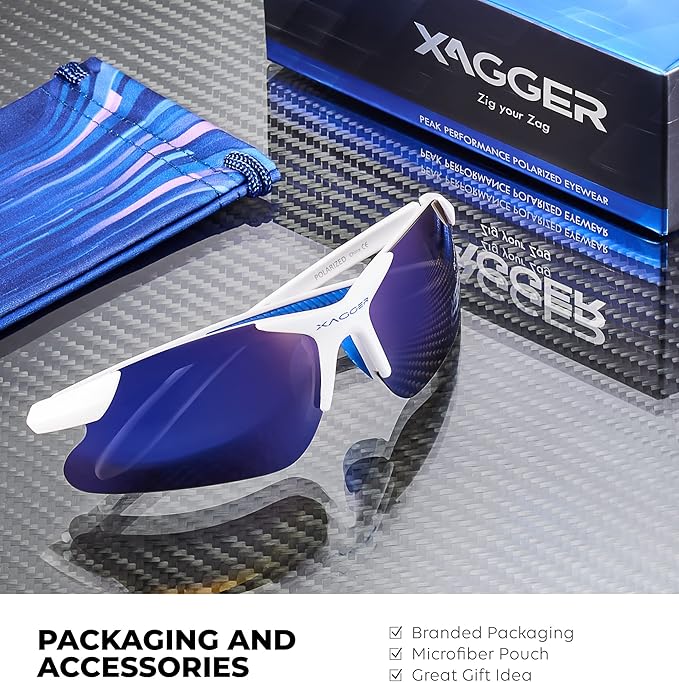 Xagger Kids Youth Polarized Sports Sunglasses for Boys Girls Baseball Softball Glasses TR90 Frame