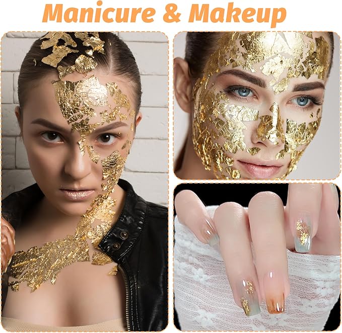 100 Pcs 5.5" X 5.5" Gold Leaf Sheets - Image 5