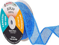 Mandala Crafts Sky Blue Burlap Ribbon 1 Inch Wide Jute Ribbons by MandalaCrafts