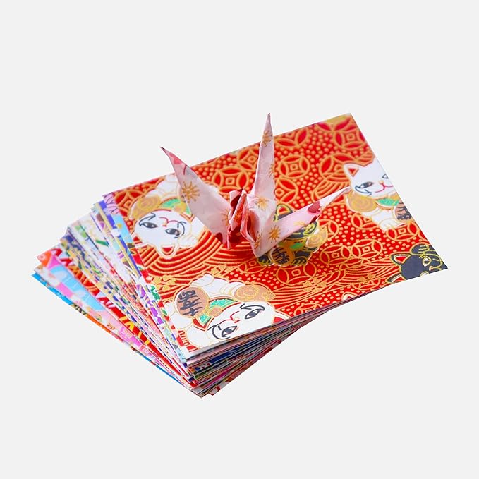 50 Origami Paper Yuzen Washi Paper Different Patterns Japanese Print 3x3 inches - Image 4