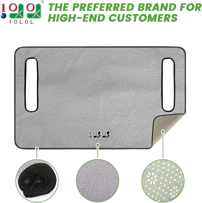 10L0L Golf Cart Seat Covers Compatible with EZGO TXT/RXV & Club Car DS/Precedent, Non-Slip Golf Cart Towel for 2/4 Person Seats, Universal Accessories for Seat Blanket (50 x 30 Inches)-Light Gray