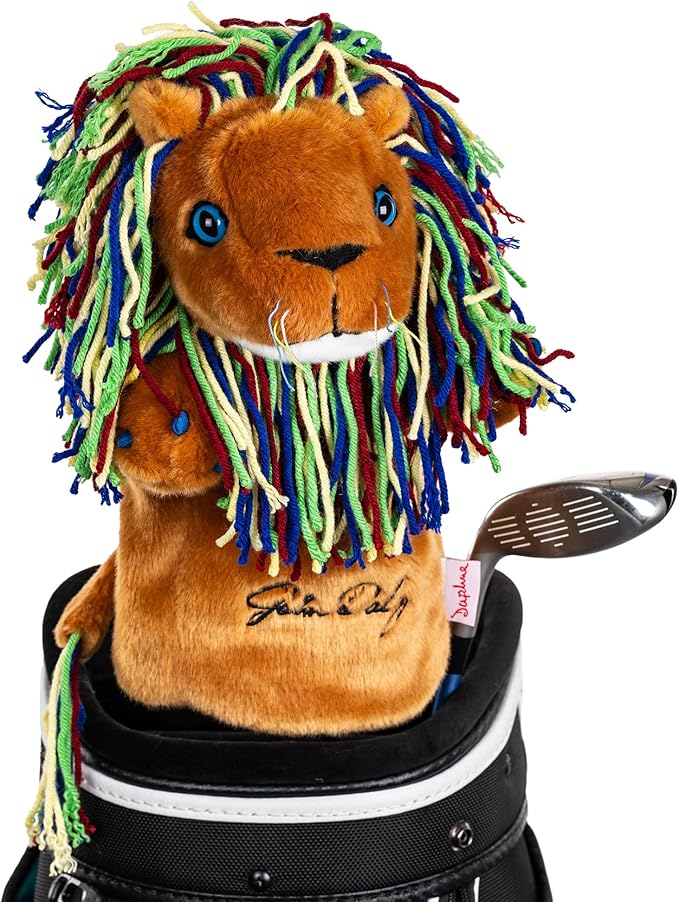 Daphne’s John Daly Lion Driver Headcover Premium Driver Headcovers Funny Golf Club Covers Stylish Protection for Your Clubs Men's Golf Gear Driver Headcover for Men and Women