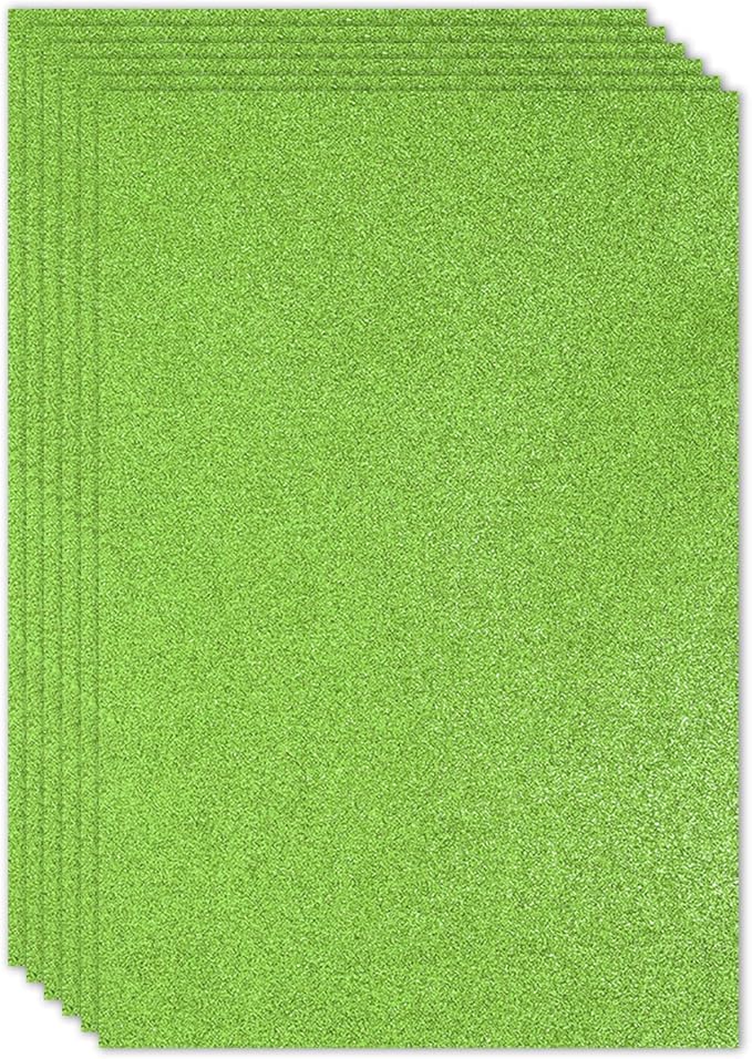 PATIKIL 2mm Thick Non Adhesive Glitter Foam Sheet 16x24inch Light Green by PATIKIL
