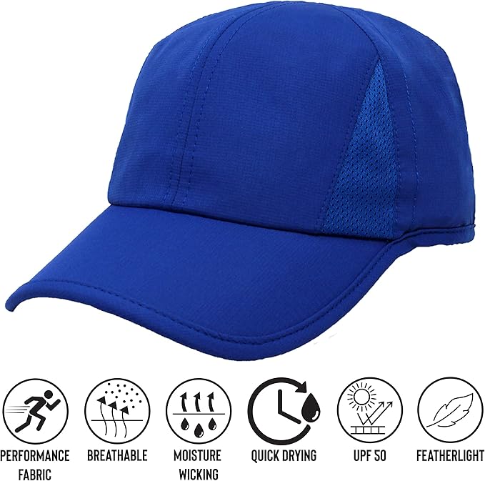 Ponyflo Women’s Ponytail Baseball Cap, Patented Active Feather-Light Hat with Open Back