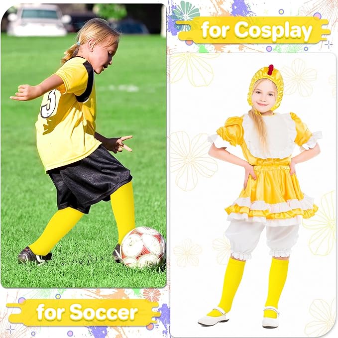 qikqik Toddler Soccer Socks Kids Soccer Socks Boys Baseball Sock Youth Football Sock Girls Softball Accessories Team Sports