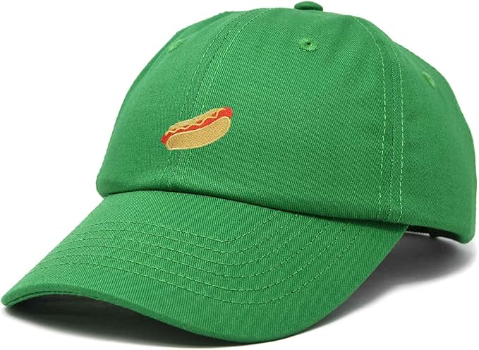 DALIX Hot Dog Hat Embroidered Mens Womens Baseball Cap