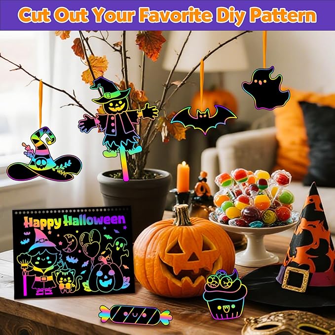 ZMLM Scratch Paper Art Craft: 2 Pack Rainbow Scratch Set - Image 6