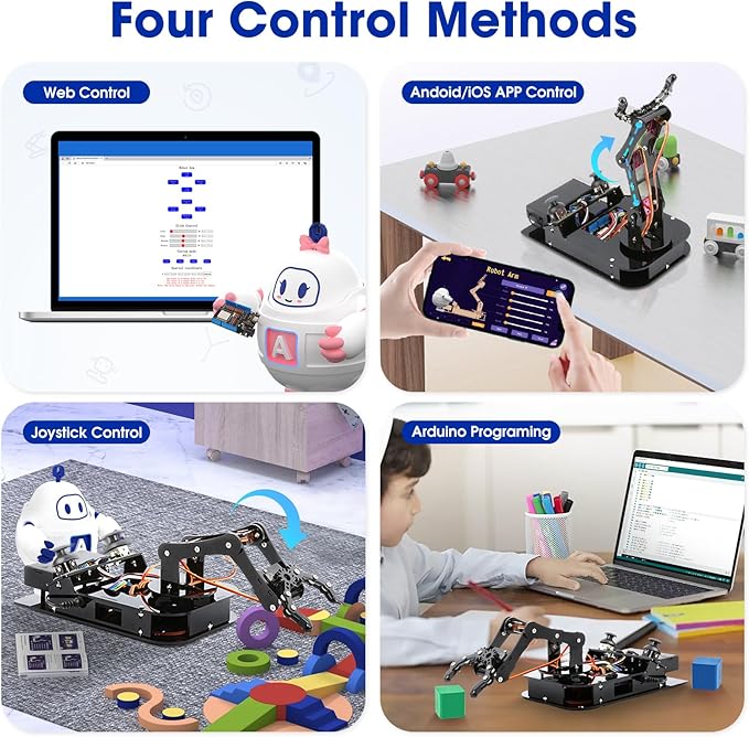 4DOF Robotic Arm Kit for Kids Compatible - Image 2