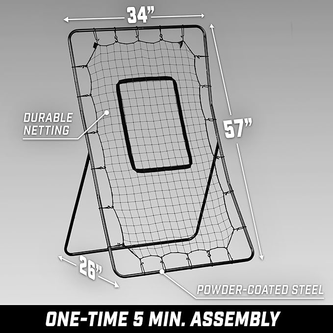 GoSports Baseball & Softball Pitching and Fielding Rebounder - Pitch Back Net - Choose Your Size