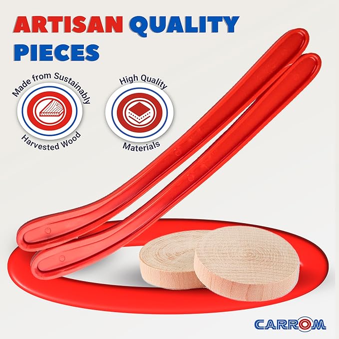 Carrom Champion Nok Hockey Game Equipment Set — Includes 2 Sticks and 2 Wood - Image 3