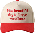 MIRMARU Two-Tone Vintage Canvas Trucker Hats for Men & Women, Adjustable Size Baseball Caps with Trendy Embroidered Design