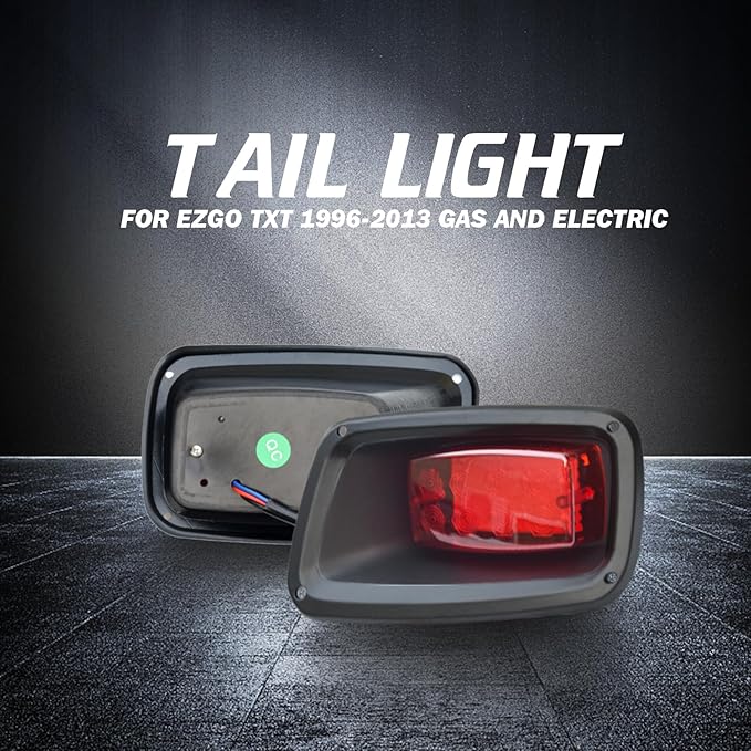Golf Cart TXT LED Tail Light Kit Compatible with EZGO TXT Led Light 1996-2013 Gas and Electric Rear Replace 12V Light Kit Assembly For EZGO TXT Gas and Electric
