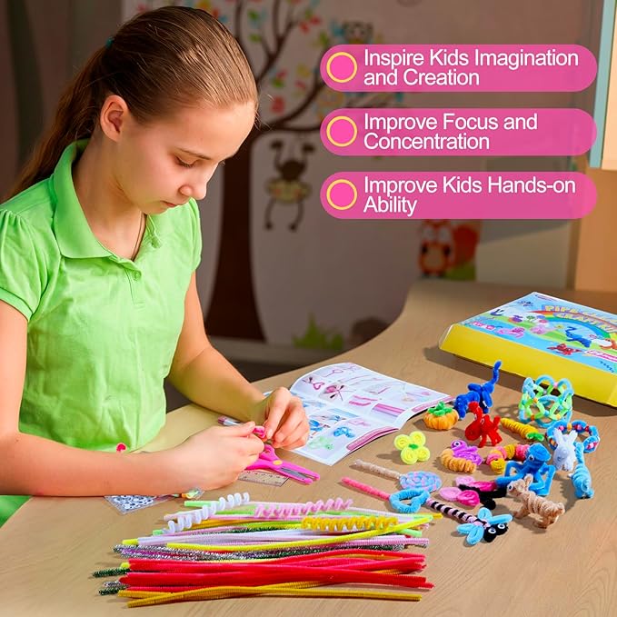 800pcs Pipe Cleaners Crafts Kit, 30 Colors Pipe Cleaners Bulk - Image 5