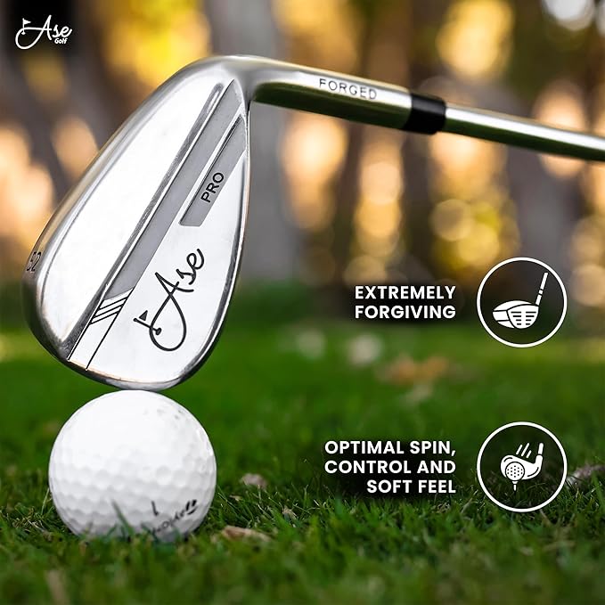 Premium CM-1 Golf Wedge Set or Individual Golf Wedges - Full Face Grooves + Milled Face Wedges, Singles or Set for Men Lob, Gap, Sand Wedged 50/52/54/56/58/60 Degree Clubs