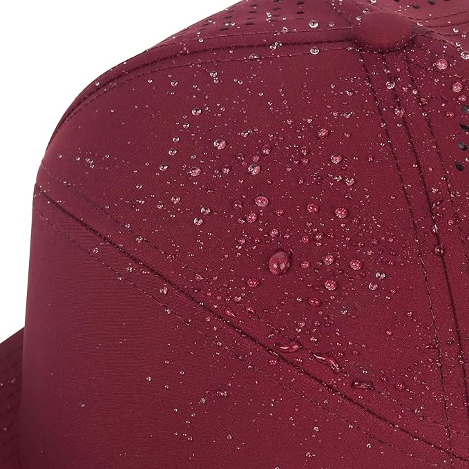 Quick Dry Baseball Cap Flat Brim Snapback Hat Sun and Rain Protection Golf Hat for Men Women