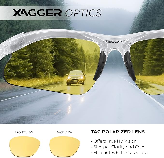 Xagger Kids Youth Polarized Sports Sunglasses for Boys Girls Baseball Softball Glasses TR90 Frame