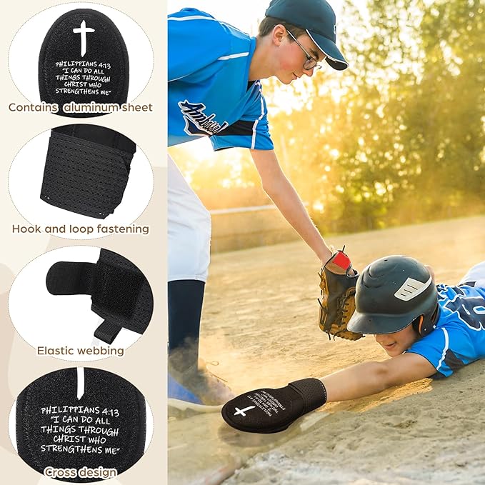 Christian Sliding Mitt for Baseball Religious Glove for Youth Sliding Mitt Softball Guard Accessories and Protective Gear Left/Right Hands - Adjustable Hand and Wrist Protection