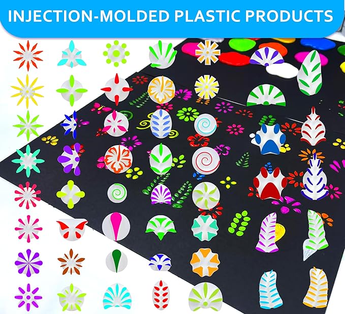 GEOCCI Flower Petal Tools for Dot Painting，50 Petal Shapes Dotting Tool，Mandala - Image 2