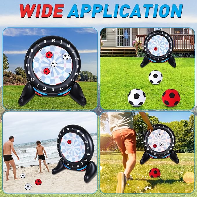 Inflatable Giant Kick Darts Games, Jumbo Outdoor Soccer Target Dartboard - Image 6