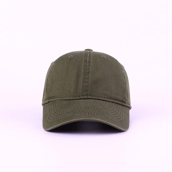 LANGZHEN Unisex Baseball Cap 100% Cotton Fits Men Women Washed Denim Adjustable Dad Hat
