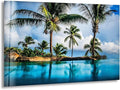 My Photostation.com 35.5Wx30H'' Island & Blue Sea Glass Wall ArtTempered Glass by MyPhotostation