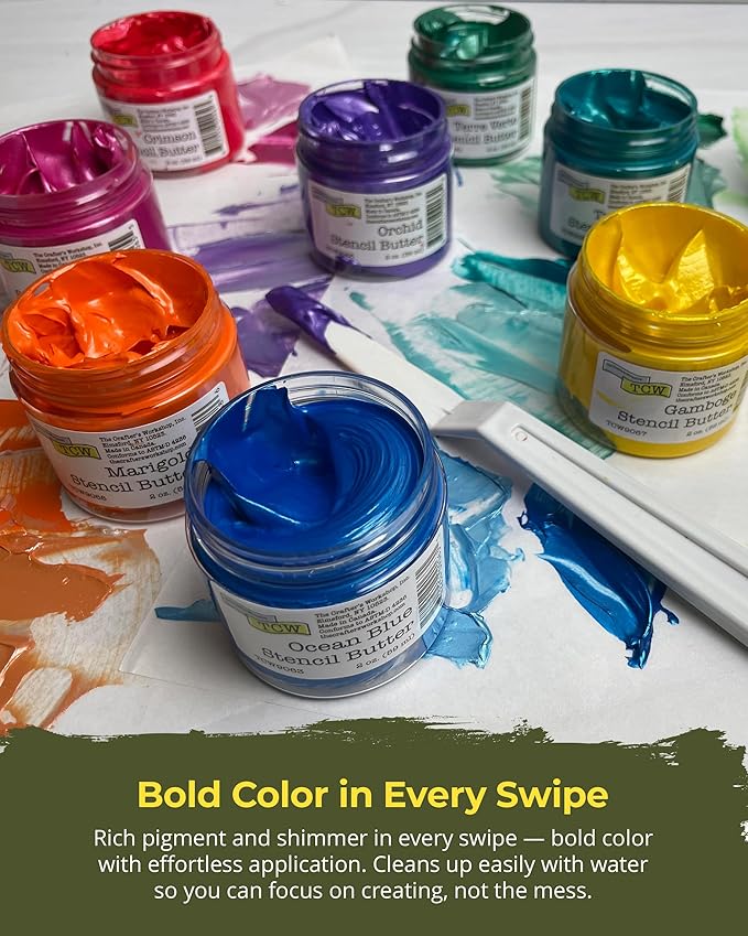 The Crafter's Workshop Stencil Butter Medium, Easy-to-Spread, Adds Shimmer - Image 5