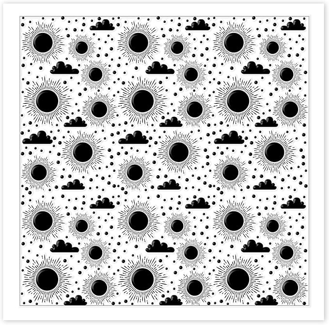 CHGCRAFT Sun and Cloud Polymer Clay Texture Sheets Geometric Pattern Silicone - Image 8
