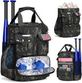 RAINSMORE Baseball Bucket Bag Baseball Coaches Accessories Organizer with Insulation Pocket Tactical Softball Bag with Anti-Slip Bottom, Multiple Pockets for Bat, Gloves, Scoreboards