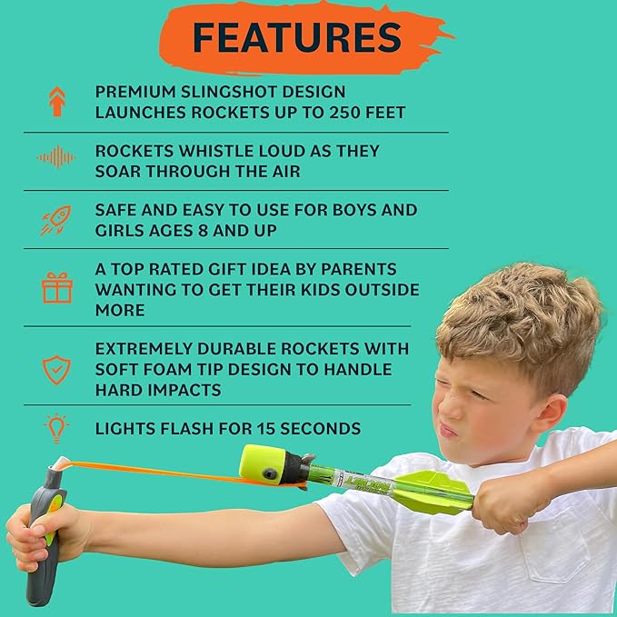 Light Up Foam Rocket Toys for Kids: Best LED Rocket Launcher Slingshot Lights - Image 4
