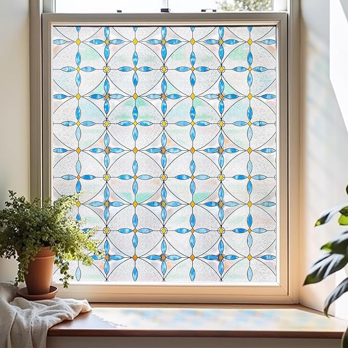 3D Stained Glass Window Film, Decorative Window Privacy Film by ADDHERES