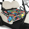 Golf Cart Seat Covers, Universal Golf Cart Seat Towel Blanket with 4 Front Pockets & Nonskid Bottom Fits for EZGO, Yamaha, Club Car and More 2 Person Seats Golf Carts