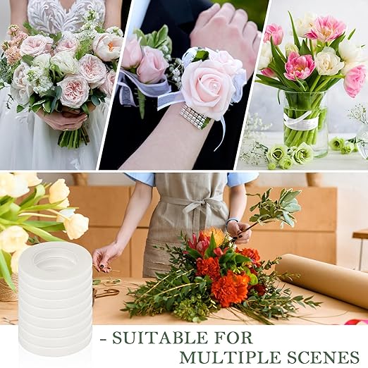 8 Rolls Floral Tape, 1/2" Wide Flower Tape, Adhesive Florist Tape - Image 7