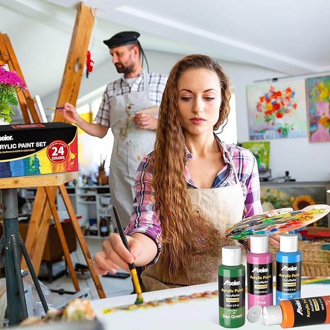ABEIER Acrylic Paint Set, 24 Colors - Image 7