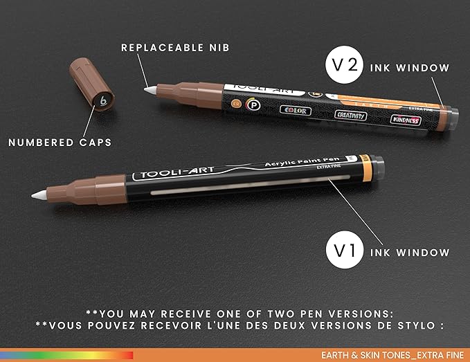 36 Acrylic Paint Pens Skin and Natural Earth Tone Marker Set - Image 4
