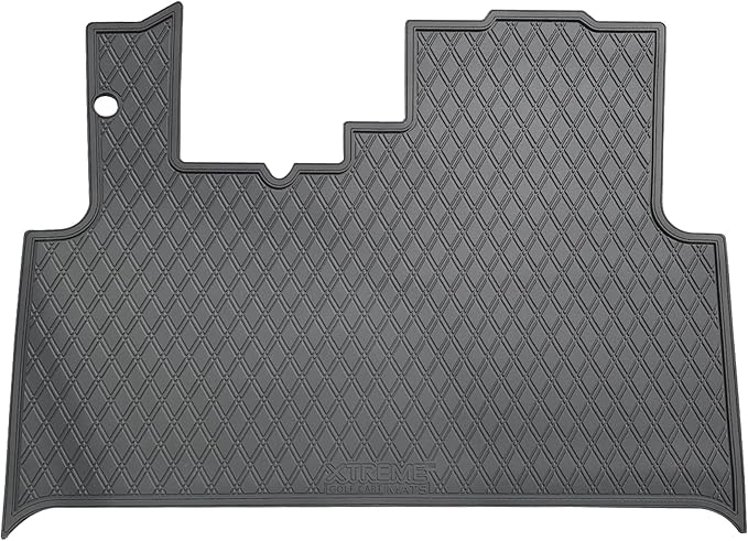 Xtreme MATS Rubber Floor Mat Liner for Golf Carts - Fits E-Z-GO 2022.5-2023.5 RXV/Valor Models with Hanging Pedals Including RXV Elite, RXV Freedom, Valor - Diamond Design Flooring Cover (All Black)
