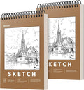 iBayam 9" x 12" Sketch Book Set, 200 Sheets Premium Sketchbook, Acid-Free Art by iBayamDirect