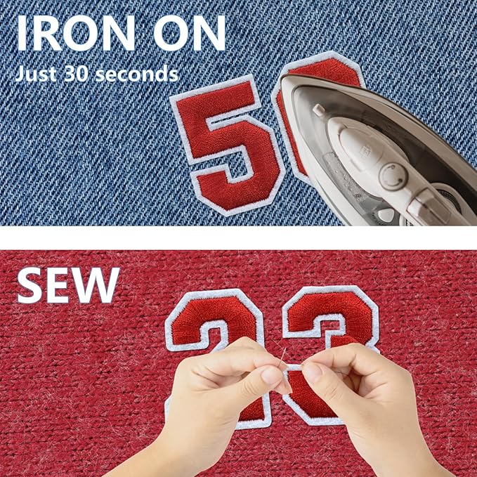 Letter and Number Iron On Patches, A-Z Alphabet and Numbers 0-9 Embroidery - Image 4
