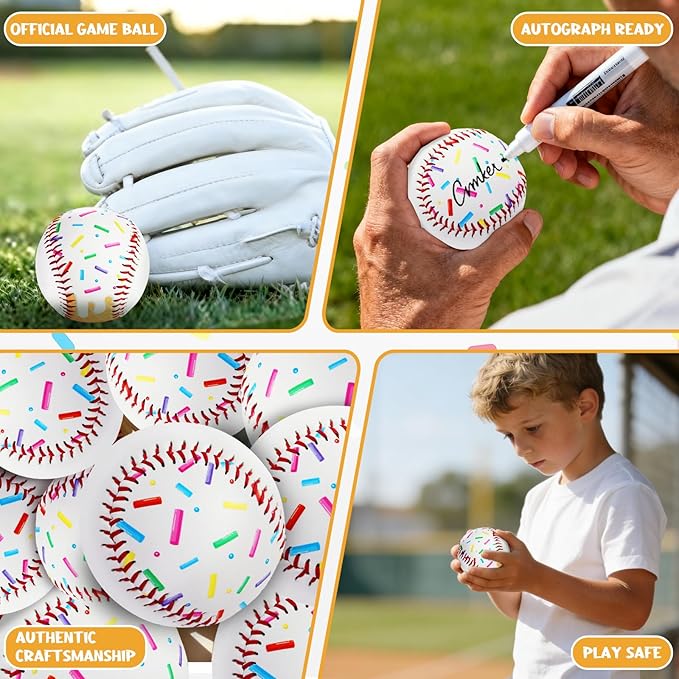 Baseballs PVC 9in Practice Baseball for Training Hitting Lifestyle Decor Ideal Personalized Inspired Gifts for Players Coaches Moms