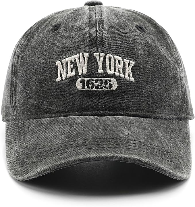 New York Hat Washed Baseball Cap Unisex Sun Hat Adjustable Trucker Cap