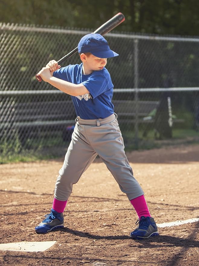 Baseball Socks and Belt Combo Set Cotton Boys Adjustable Baseball Softball Socks and Belt for Boys Girls