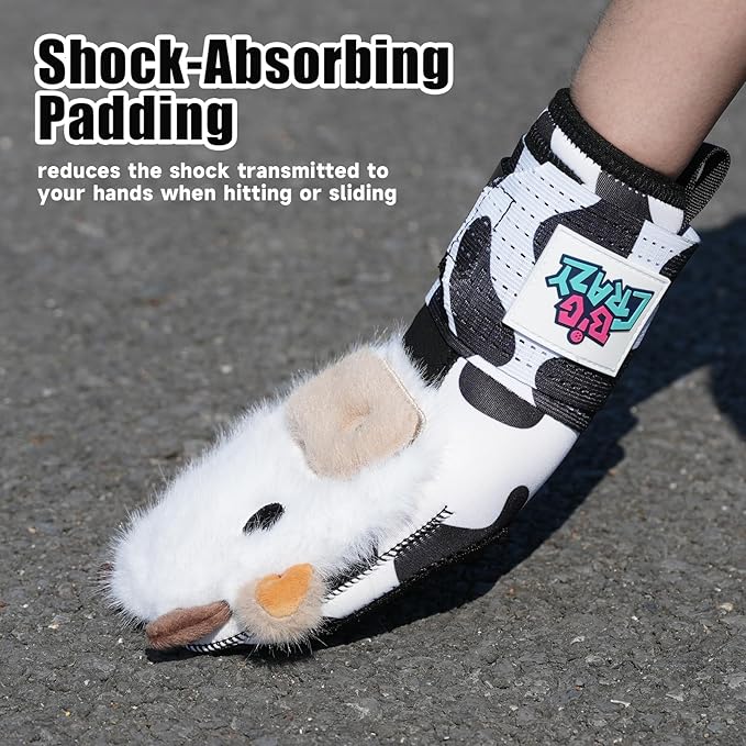 Big Crazy Baseball Sliding Mitt for Youth Sliding Mitt Adult Baseball Sliding Glove Universal Left/Right Hand Drippy Drip Accessory Bulldog Cow Giraffe