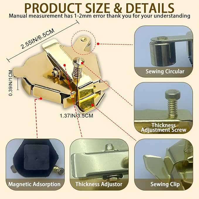 Magnetic Sewing Guide, Upgraded Multi-Purpose Magnetic Seam Guide - Image 3