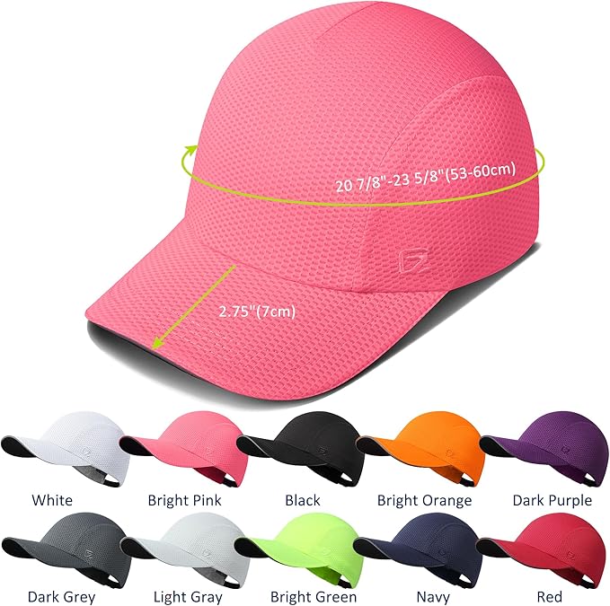 GADIEMKENSD Women's Race Day Running Cap Performance Mesh Hat - Excellent Ventilation, Lightweight, Reflective Safety
