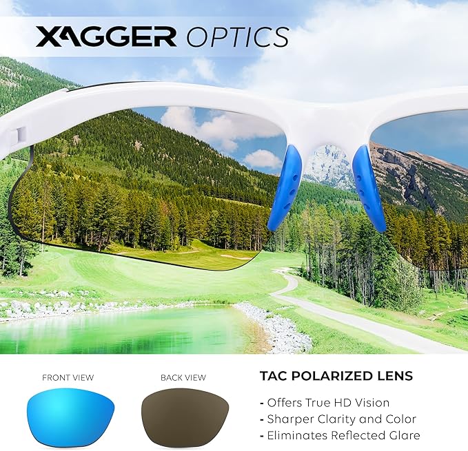 Xagger Kids Youth Polarized Sports Sunglasses for Boys Girls Baseball Softball Glasses TR90 Frame