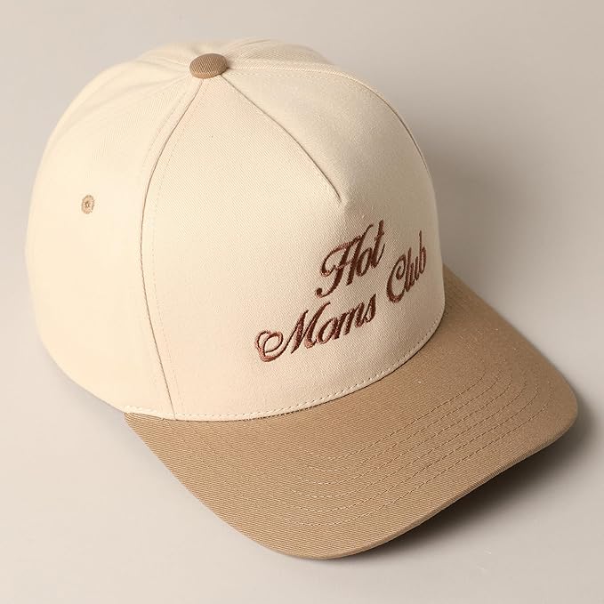 MIRMARU Two-Tone Vintage Canvas Trucker Hats for Men & Women, Adjustable Size Baseball Caps with Trendy Embroidered Design