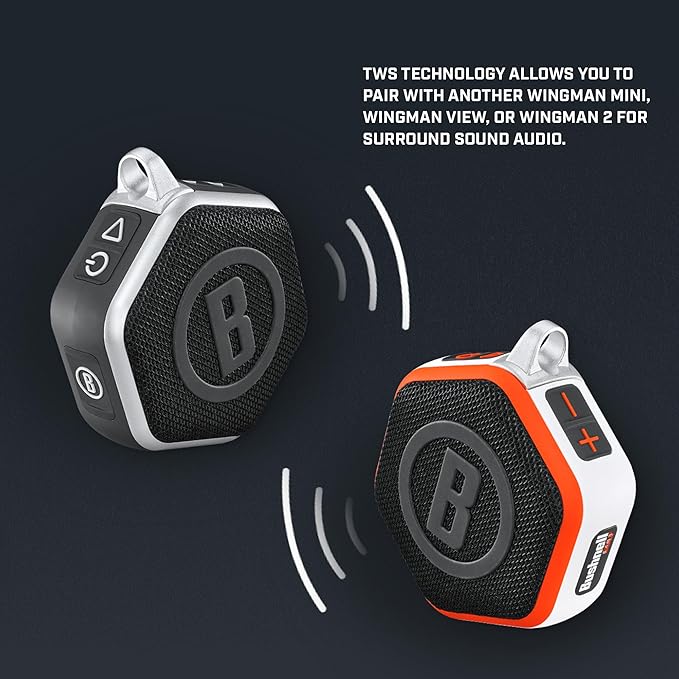 Bushnell Golf Wingman Mini Bluetooth Speaker with GPS Orange