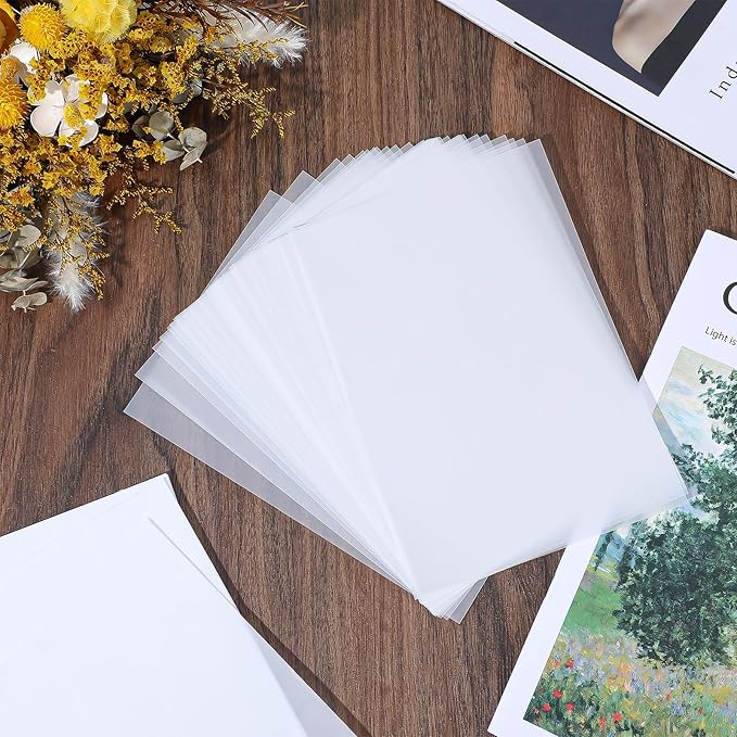 200 Sheets Vellum Paper, Translucent Printable Vellum Tracing Paper, Glassine - Image 7