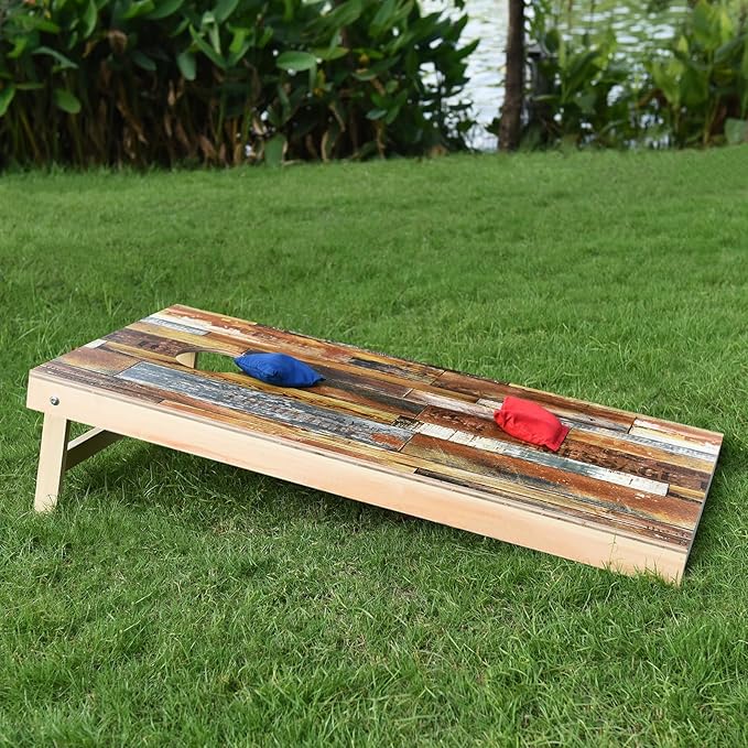 Solid Wood Vintage Cornhole Game Set, Two 4'x2'Cornhole Boards, 8 Cornhole Bags - Image 3
