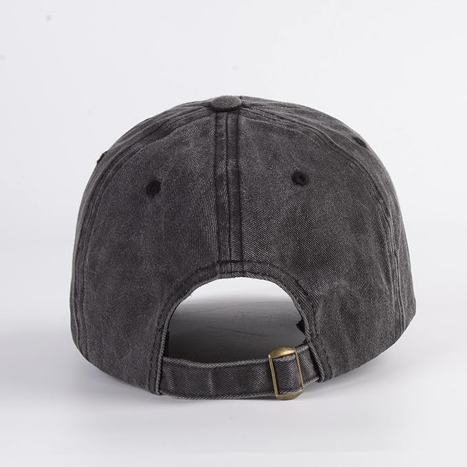 LANGZHEN Unisex Baseball Cap 100% Cotton Fits Men Women Washed Denim Adjustable Dad Hat