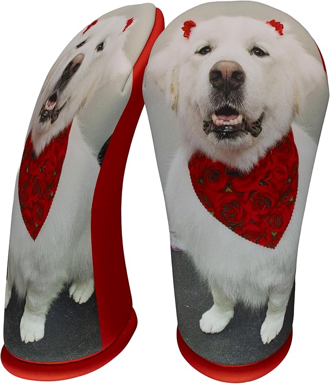Custom Pet Photo Golf Driver Cover – Personalized Dog Lover Gift for Women | Sweet Pet Portrait & Name Design | Handmade USA Golf Club Headcover by BeeJos
